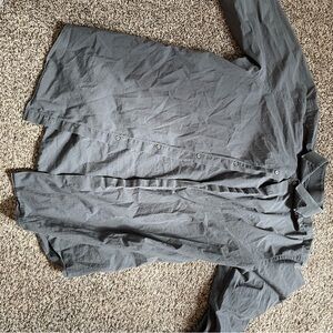 Banana Republic Charcoal Button-Up Shirt Jacket